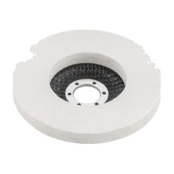 Disc lustruire din pâslă frontal drept alb