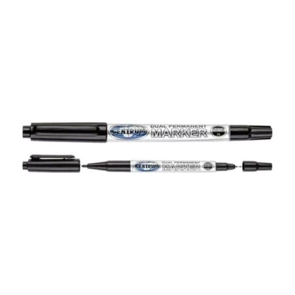 Marker negru dublu permanent